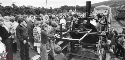 Model o locomotif gwreiddiol Trevithick